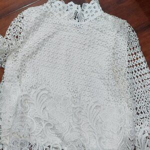 Womens white blouse sz L